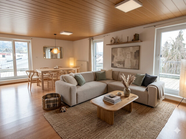 Blick in die Berge!
3-Zimmer-Penthouse-Wohnung mit traumhafter Terrasse in Höchst