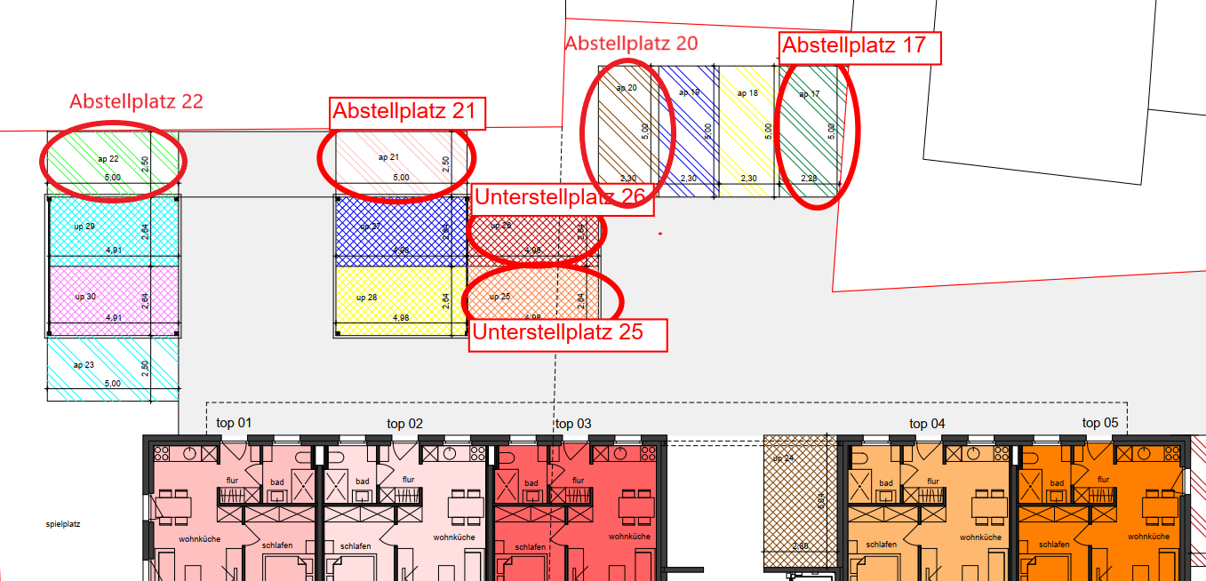 Hohenems - Abstellplätze zu vermieten