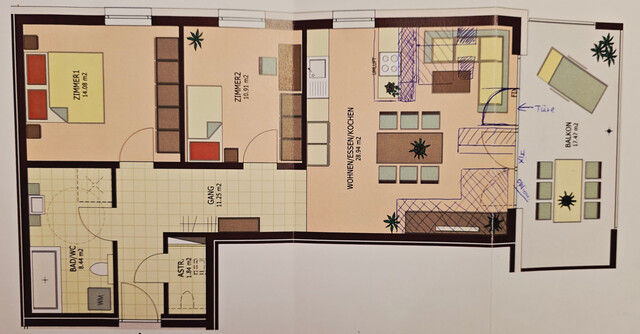 VERMIETET --   3-Zimmer-Wohnung mit Balkon &amp; Tiefgaragenplatz in ruhiger Wohnlage in Lustenau