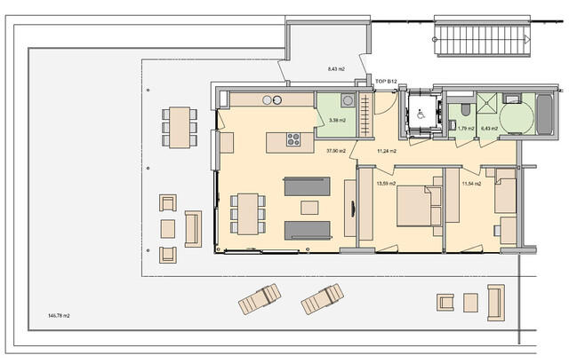 Exklusive 3-Zimmer-Penthousewohnung mit wunderschöner Dachterrasse zu vermieten