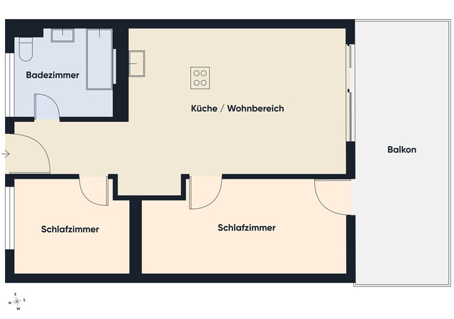 Grenznah wohnen: Moderne Terrassenwohnung für Pendler und Genießer