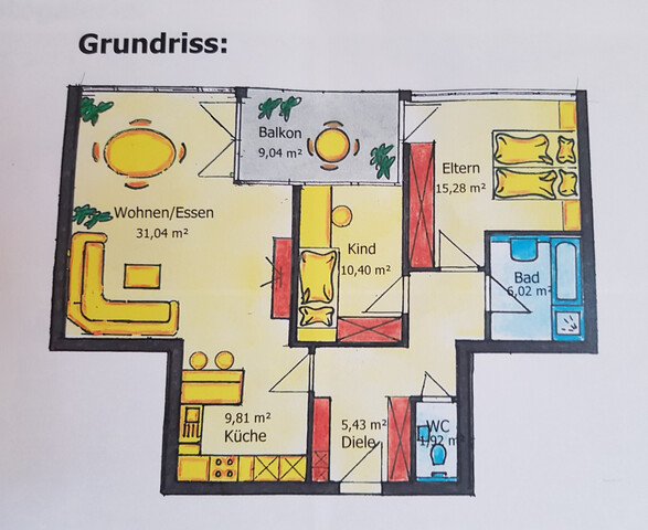 große 3-Zimmer Wohnung in Lustenau zu vermieten