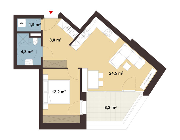 Gemütliche 2-Zimmer-Terrassenwohnung | Top 08