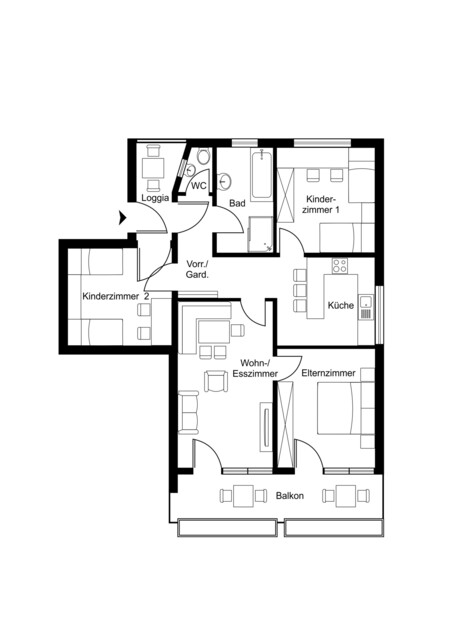 Modern wohnen: Frisch sanierte 4-Zimmer-Wohnung mit Charme