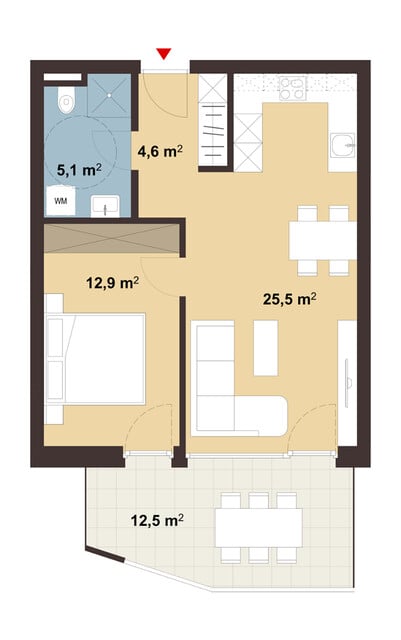 Gemütliche 2-Zimmerwohnung im Obergeschoss | A08