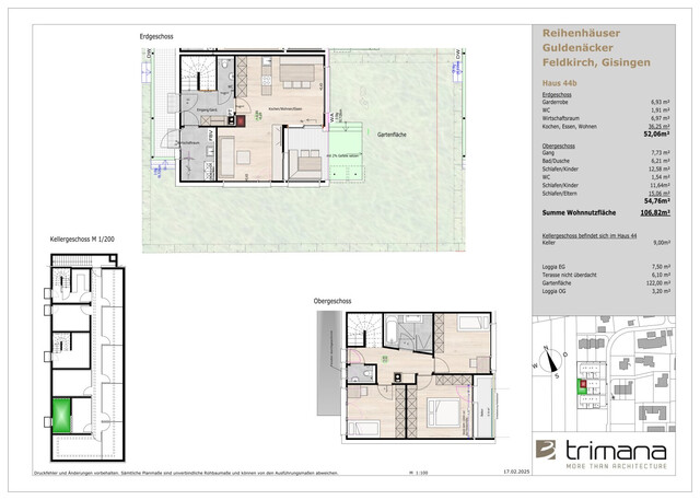 Neubau - Vollholz, 5 Zimmer Wohnung in Feldkirch Gisingen und eigenem Kellerzugang und Garten, Bezug kurzfristig möglich.