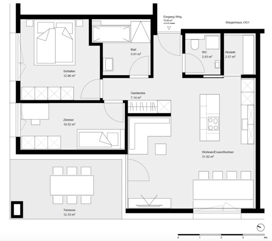 Hochwertige 3-Zimmer Wohnung in Rankweil