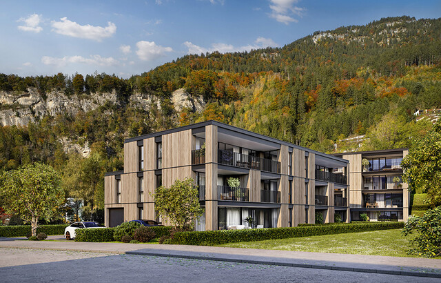 Bereits in Bau: 2-Zimmer Wohnung mit Eckgarten in idealer Lage