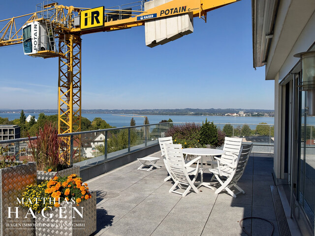 Einzigartige Wohnresidenz mit unverbaubarem Bodenseeblick und über 130 m² Terrasse