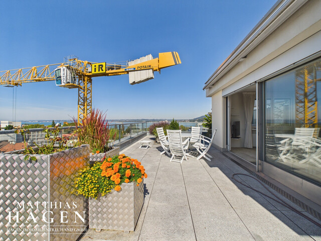 Einzigartige Wohnresidenz mit unverbaubarem Bodenseeblick und über 130 m² Terrasse