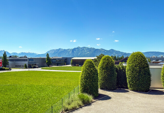 Betriebsgebäude mit Halle, Büro und eleganter Penthousewohnung