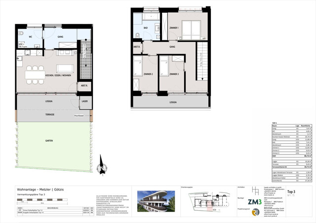 Exklusive 4-Zimmer-Maisonette-Wohnung mit Garten - Top 3