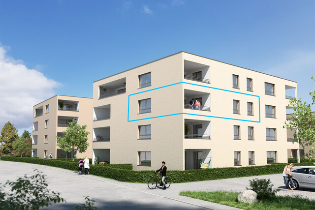 4-Zi-Neubauwohnung mit Loggia