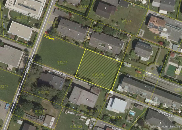 (Teilung möglich) perfektes Baugrundstück, ca. 854m² in sonniger & ruhiger Lage in Feldkirch-Nofels!