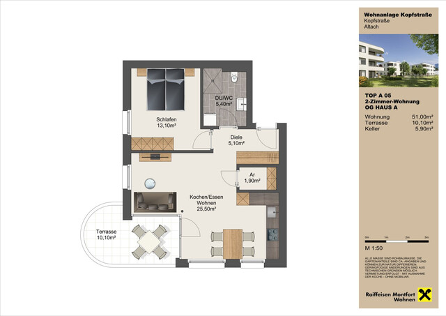 Erstbezug! Tolle  2- Zimmer-Terrassenwohnung in Altach