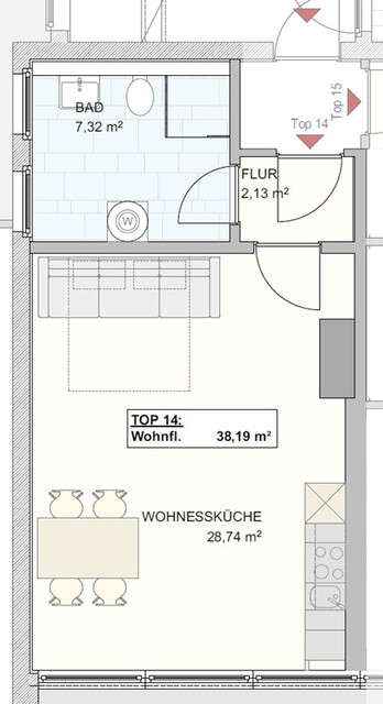 1-Zimmer Wohnung in zentraler Lage in Feldkirch zu vermieten