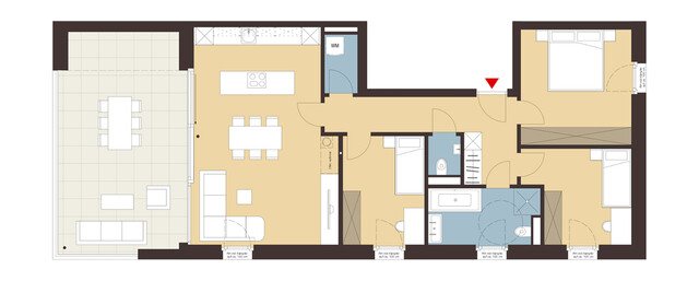 4-Zimmerwohnung mit Dachterrasse | C07