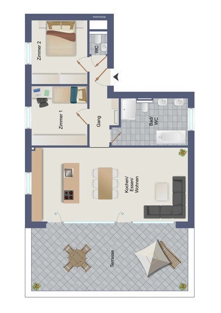 Götzis-Berg: Wohnen wo andere Urlaub machen - mit großer Terrasse und atemberaubendem Ausblick!