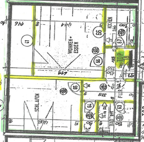 "ohne Provision" geräumige, helle 2 Zimmer Wohnung mit Balkon