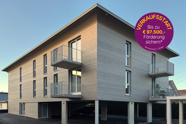 VERKAUFSSTART: Jetzt leistbare 3-Zi-Wohnung in Lauterach sichern