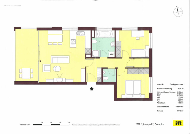 Traumhafte Dachgeschosswohnung mit grosszügiger Terrasse im Herzen von Dornbirn