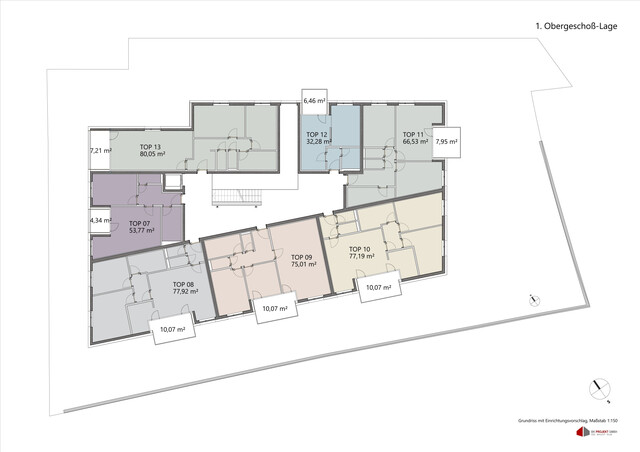 Moderne Architektur: 3-Zimmerwohnung mit Balkon, PROVISIONSFREI