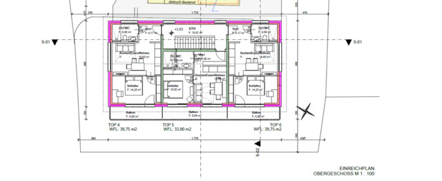 Wohnblock mit 6 Einheiten und Tiefgarage