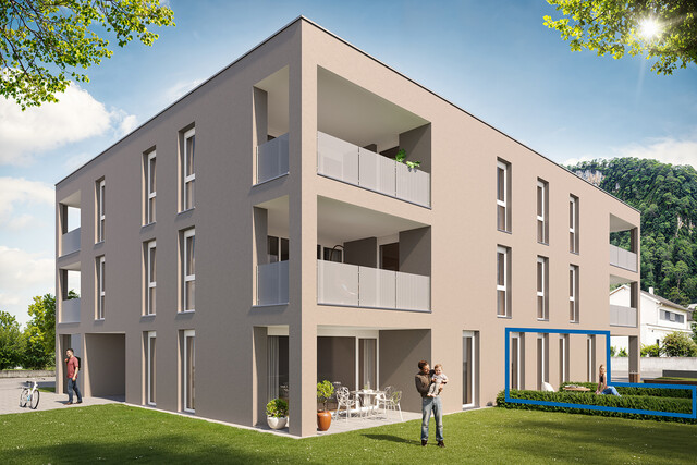 Zuhause im Herzen der Stadt - tolle  2-Zi-Gartenwohnung