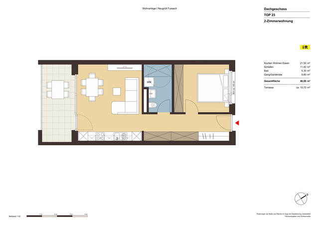 2-Zimmer Dachgeschosswohnung | Top 23