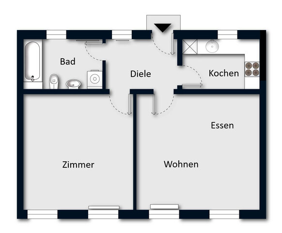 Attraktive 2-Zimmerwohnung in ruhiger Lage  – kompakt & gemütlich