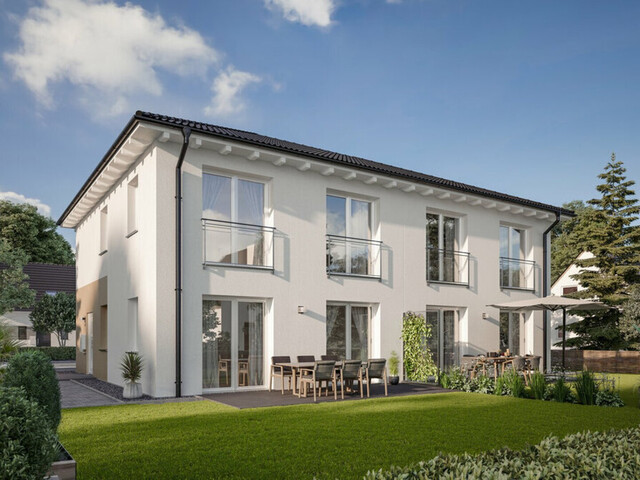Moderne Doppelhaushälfte in Dornbirn – Erstbezug mit 114 m² Wohnfläche und Garten Haus 1