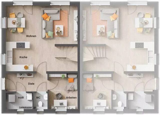 Moderne Doppelhaushälfte in Dornbirn – Erstbezug mit 114 m² Wohnfläche und Garten Haus 1