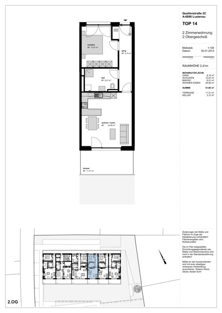 Charmant & modern: 2-Zimmer-Terrassenwohnung in Lustenau zu vermieten!