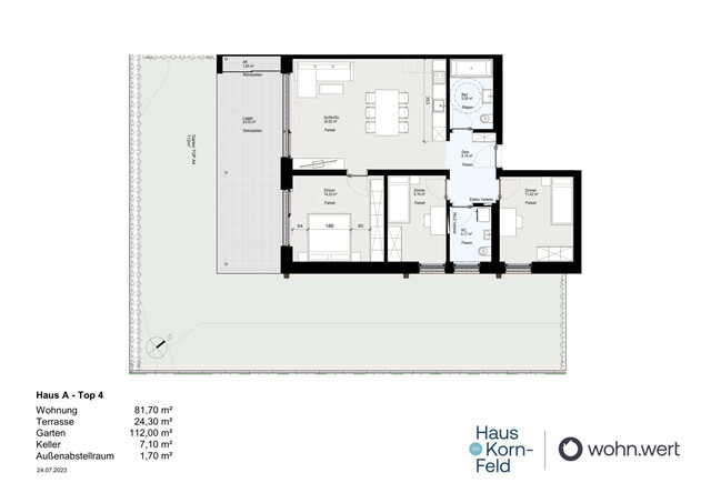 4-Zimmer-Gartenwohnung in Götzis - Ruhelage / Top A4