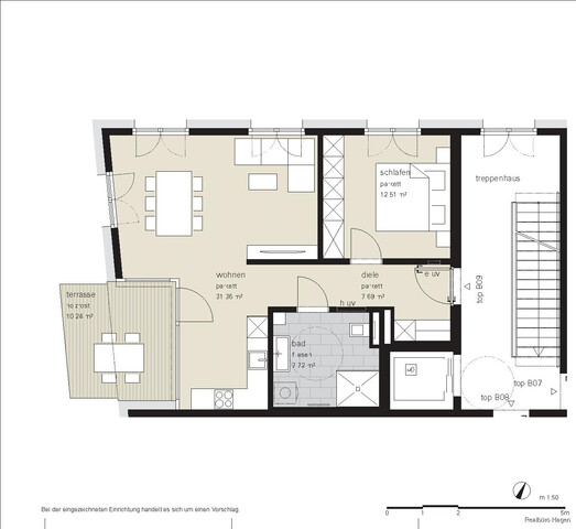 Neubau im Zentrum - Top B.09
2-Zimmerwohnung im 2. OG
WOHNBAUFÖRDERUNG