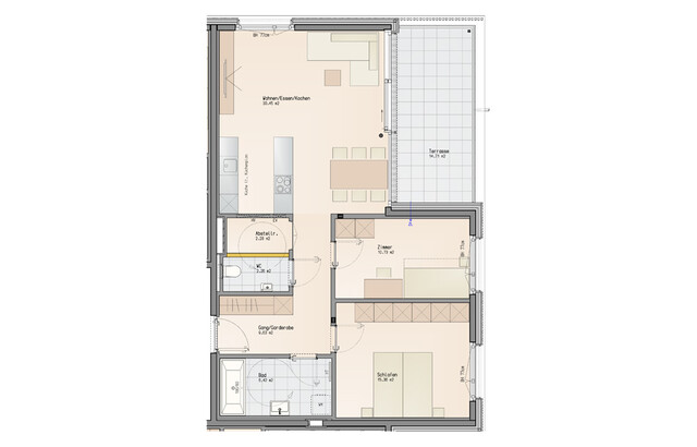 Sonderkonditionen von 2,5% p.a. auf 5 Jahre: 3-Zimmer Terrassenwohnung (Bezugsbereit)