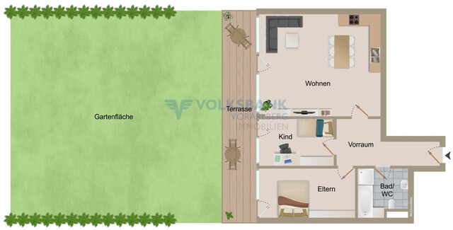 Geräumige Gartenwohnung in Hohenems!