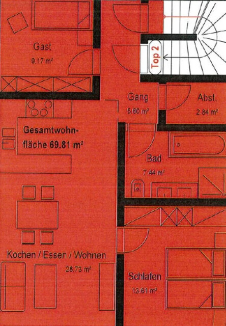 Koblach: Moderne 3-Zimmer-Maisonettwohnung mit riesiger Dachgeschoss-Terrasse!