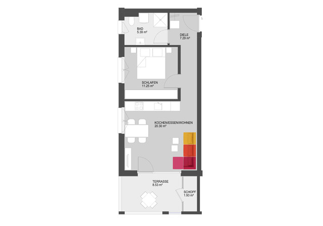 Wohlfühlen leicht gemacht – helle 2-Zimmer-Wohnung mit Loggia