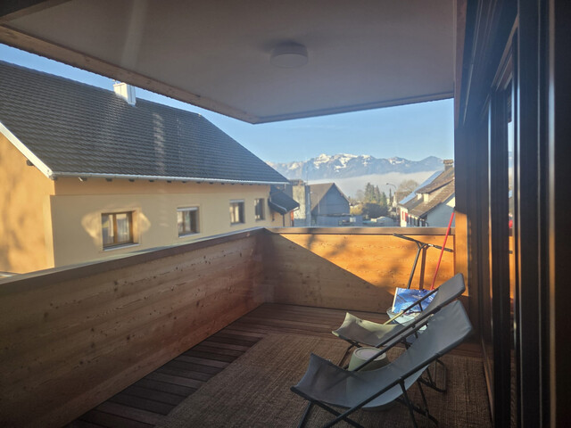  Schöne 3-Zimmer Neubauwohnung mit Bergpanorama im Zentrum von Weiler zu vermieten