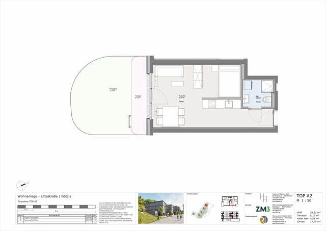 1-Zimmer-Gartenwohnung in Götzis - Top A2