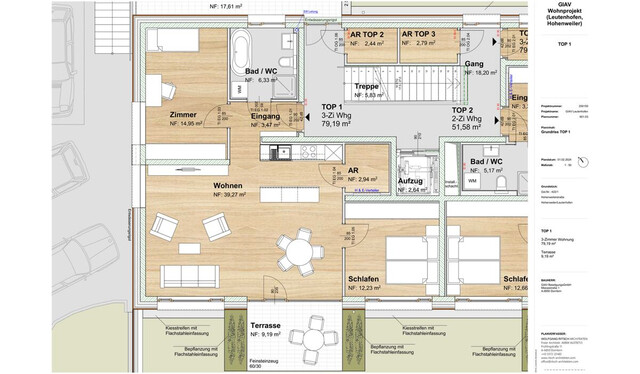 Helle 3-Zimmer-Wohnung in Hohenweiler zur Miete (Top 1)