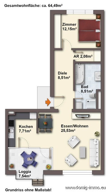 Charmante 2-Zimmer-Gartenwohnung im Herzen von Dornbirn
