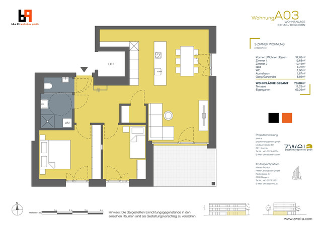 3- Zimmer Gartenwohnung 
DORNBIRN / IM HAG (TopA3)