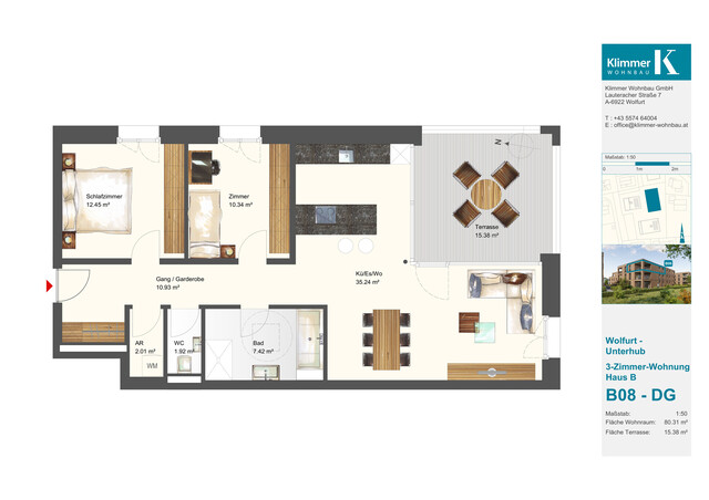 Ein Ort zum Leben und Wohlfühlen! 3-Zimmer-Wohnung B08 - DG