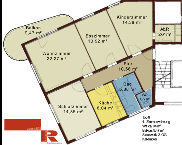 Schöne ruhige Stadtwohnung in Seenähe