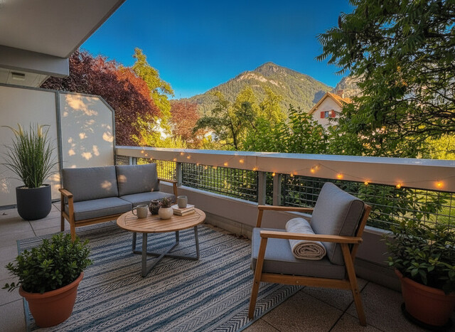 Sonnige 4,5 Zimmer-Wohnung mit schöner Terrasse und traumhaftem Bergblick!