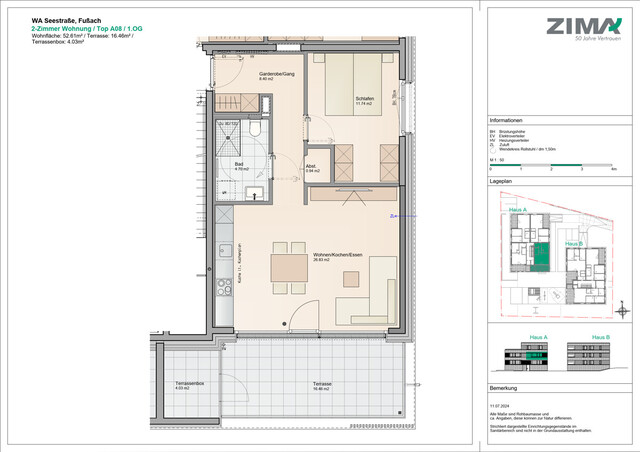 Neu erbaute 2-Zimmerwohnung in traumhafter Lage in Fußach zu vermieten
