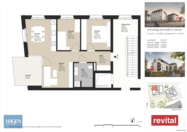 Neubau im Zentrum - Top B.06
3-Zimmerwohnung im 1. OG
WOHNBAUFÖRDERUNG