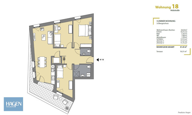 Holzstraße 1 W18– Zeitgemäßes Wohnen im Herzen von Lustenau